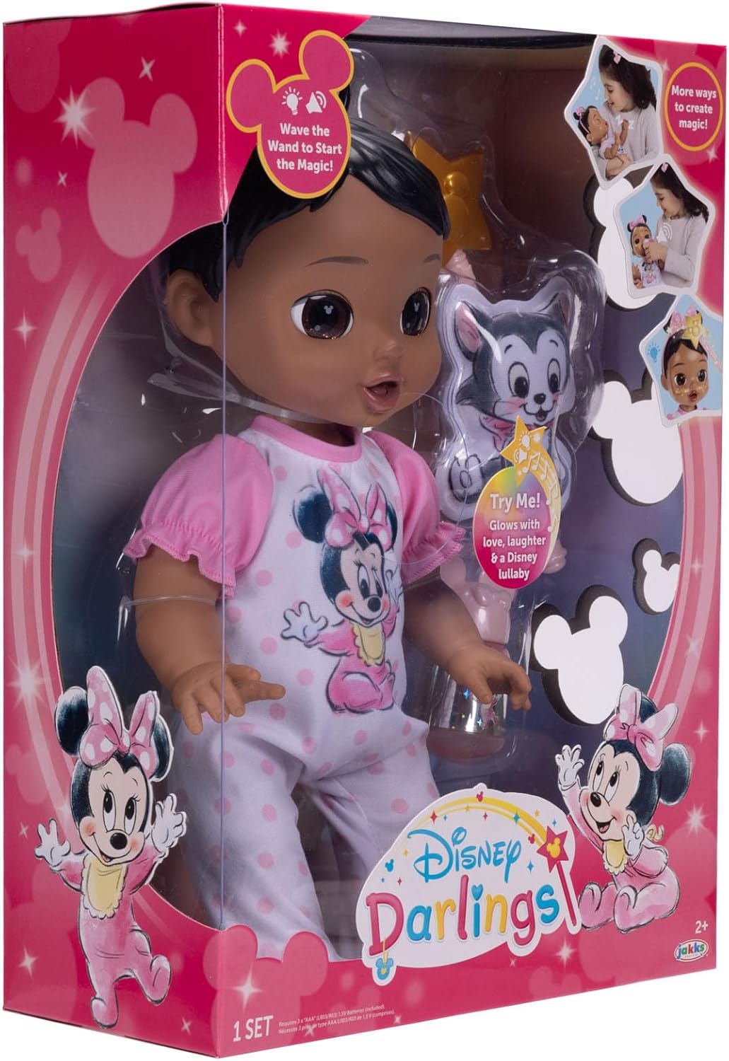 Disney Darlings - Muñeca interactiva de bebé de 13 pulgadas, luces...