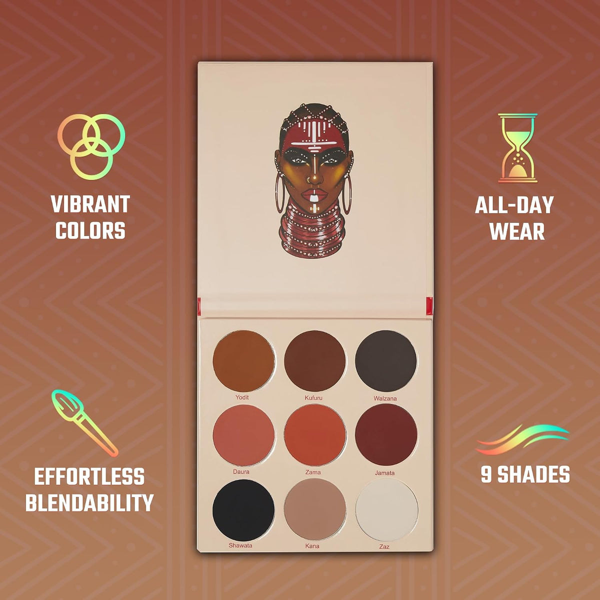 Juvia's Place The Warrior 2 Paleta de sombras de ojos 9 tonos p...