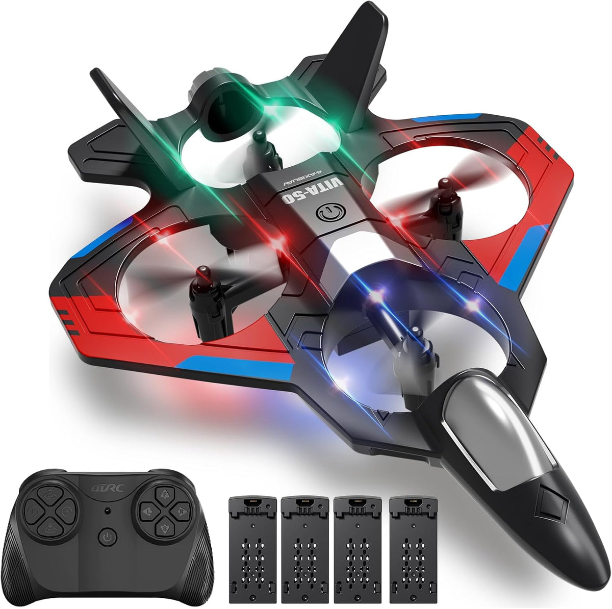 4DRC Aviones RC Aviones de control remoto para niños adultos, rojo...