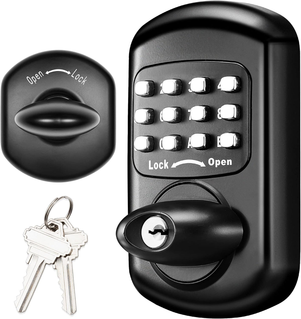 Cerradura de puerta digital y mecánica para teclado de entrada sin...