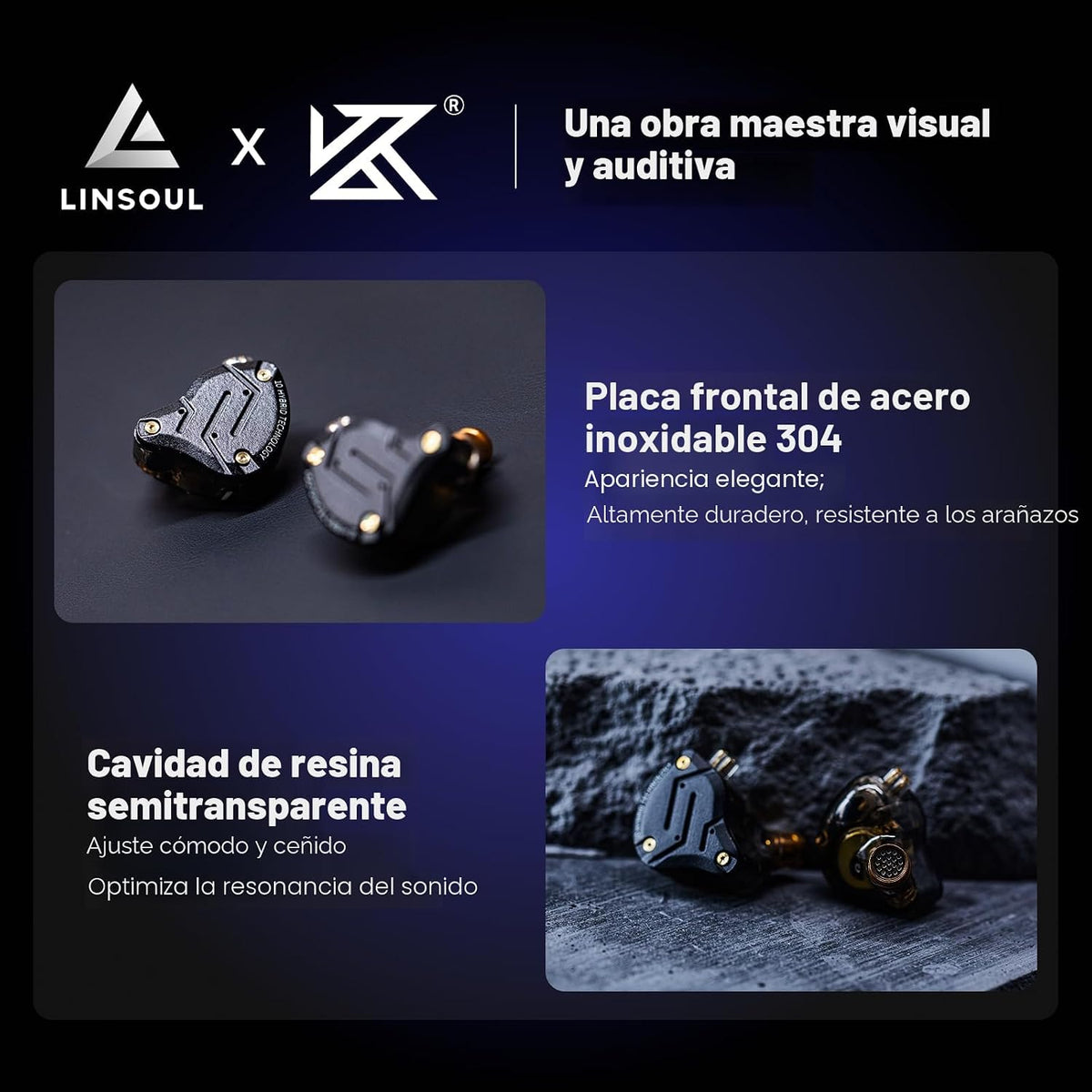 Linsoul KZ ZS10 Pro, auriculares intraaurales HiFi con 5 controlado...