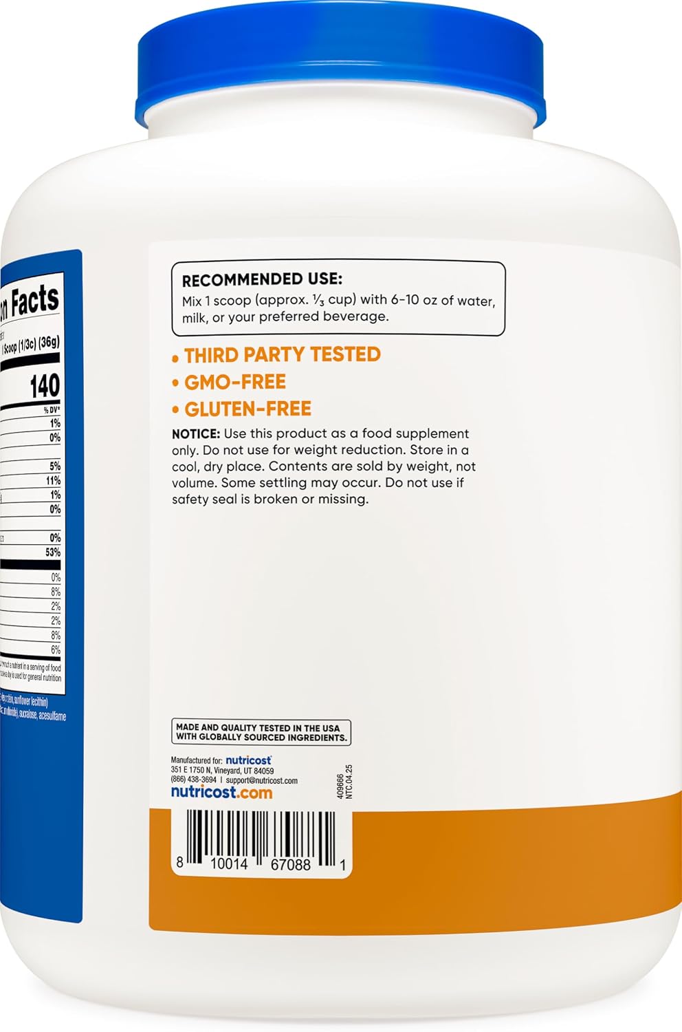 Nutricost Aislado de proteína de suero (caramelo salado, 5 libras)