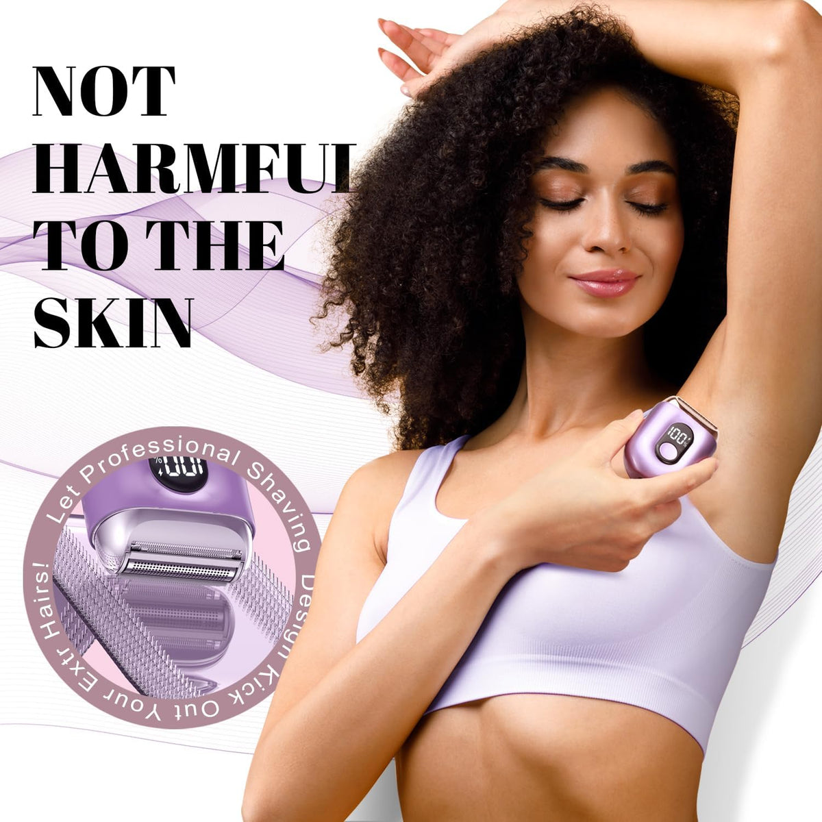 Afeitadora eléctrica inalámbrica para mujer: mini maquinillas de af...