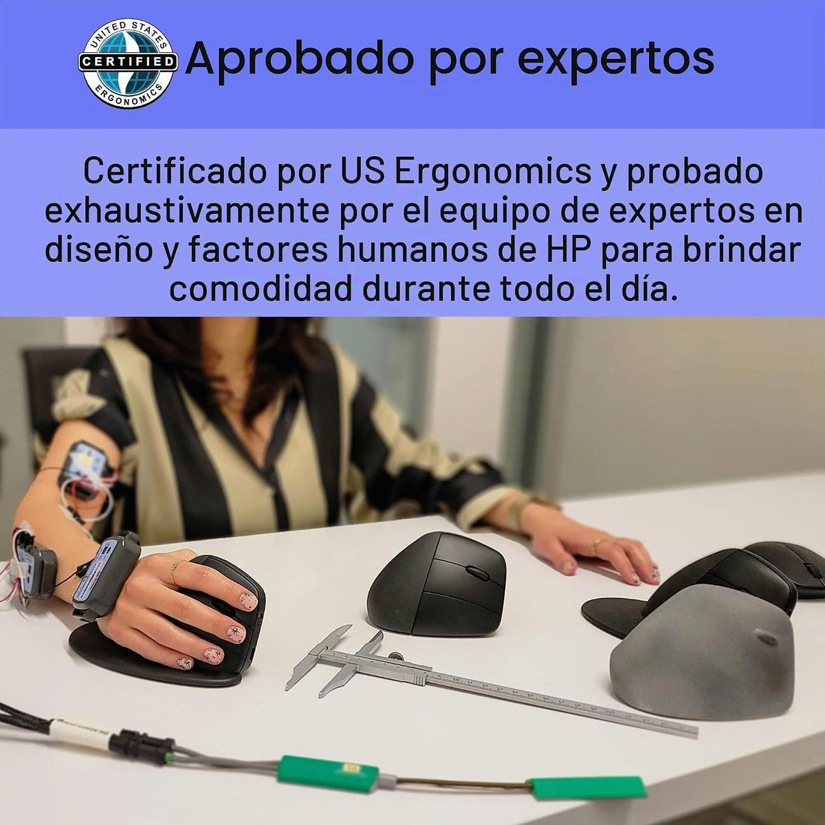 HP 920 - Ratón ergonómico vertical inalámbrico Bluetooth 5.3 y dong...