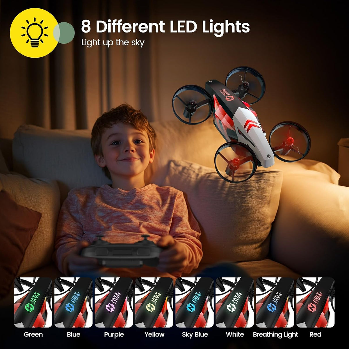 Holy Stone HS210T Drones para niños, 2 en 1 MINI Drone interior con...