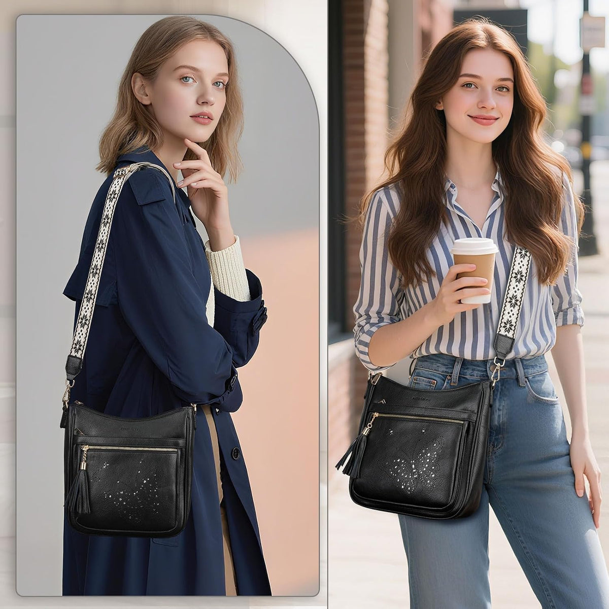 KITEVIUN - Bolsos tipo bandolera medianos para mujer, modernos, bol...