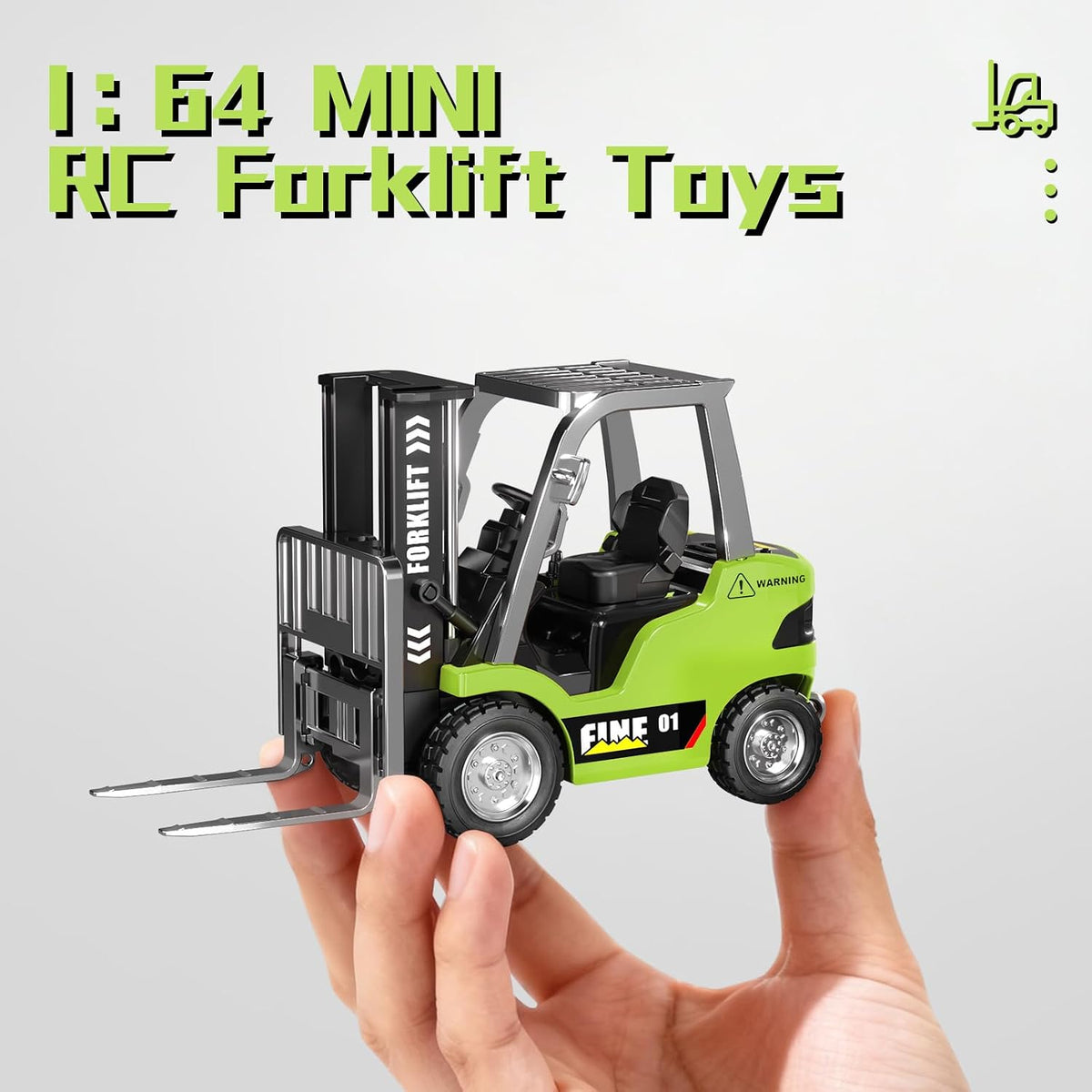 TOPMVP 1\/64 MINI RC Carretilla Elevadora Juguetes, Camión de Ingen...
