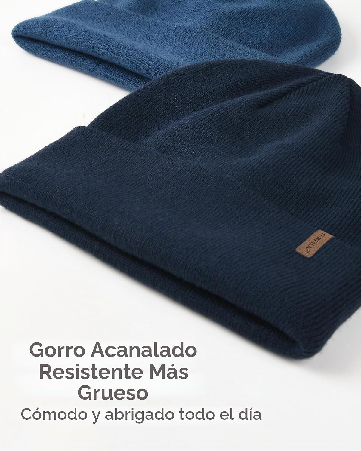 FURTALK Gorro para Hombres y Mujeres con Puños Tejido Grueso Unisex...