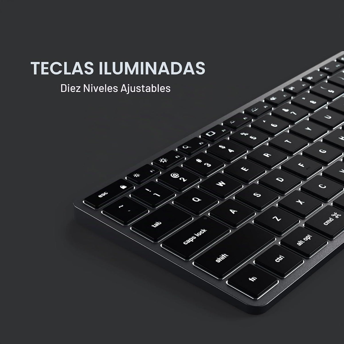 Teclado retroiluminado Bluetooth Satechi Slim X2, sincronización mu...