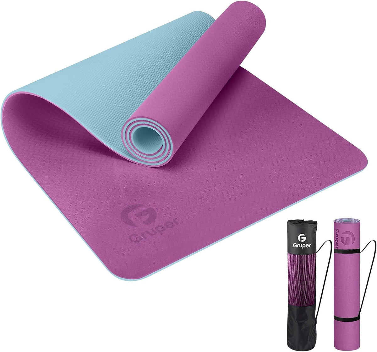 Gruper Esterilla de yoga antideslizante y ecológica con correa de |...
