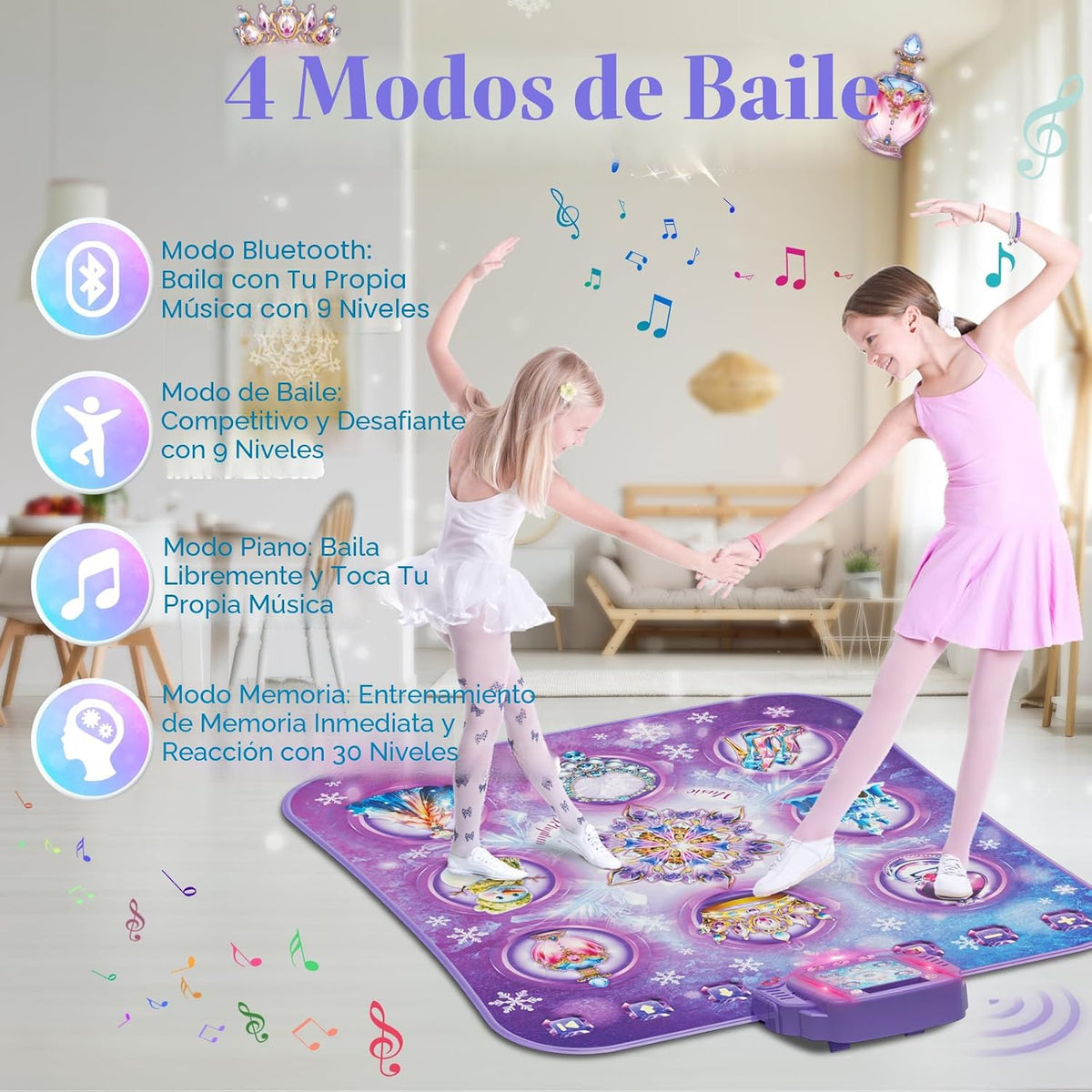 Alfombra de baile para niñas de 3 a 12 años, Frozen Toys Dance Pad...