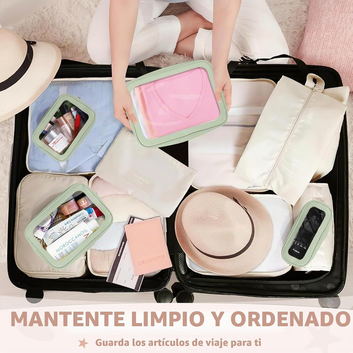 YOPCDJ Juego de 5 bolsas organizadoras para pañales, bolsa de aseo...