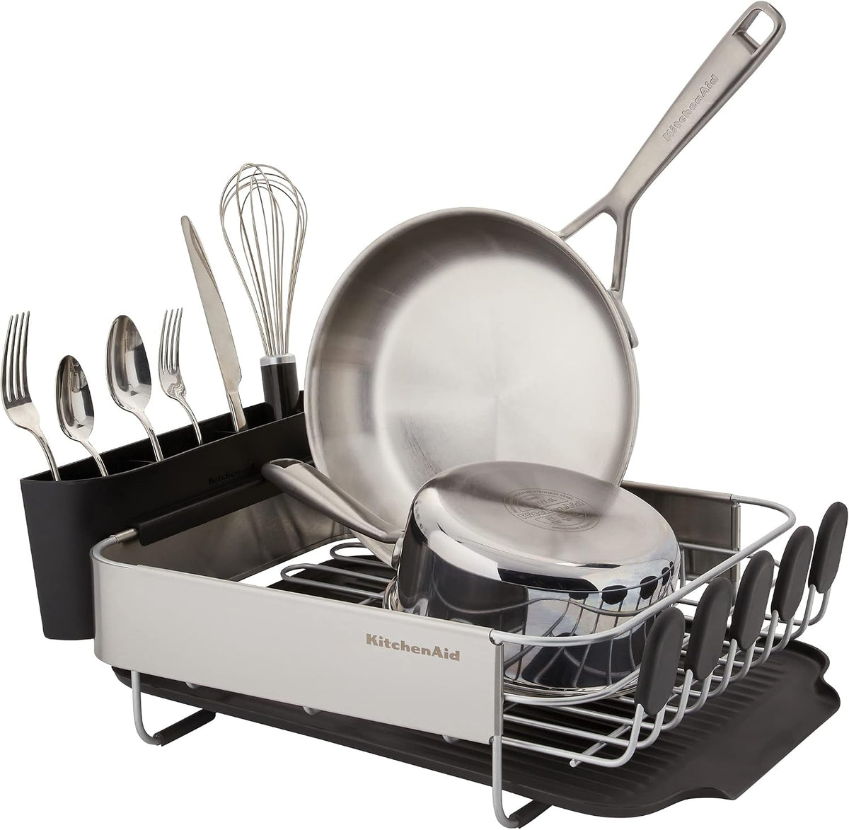 KitchenAid Escurridor de platos compacto, que ahorra espacio, resis...