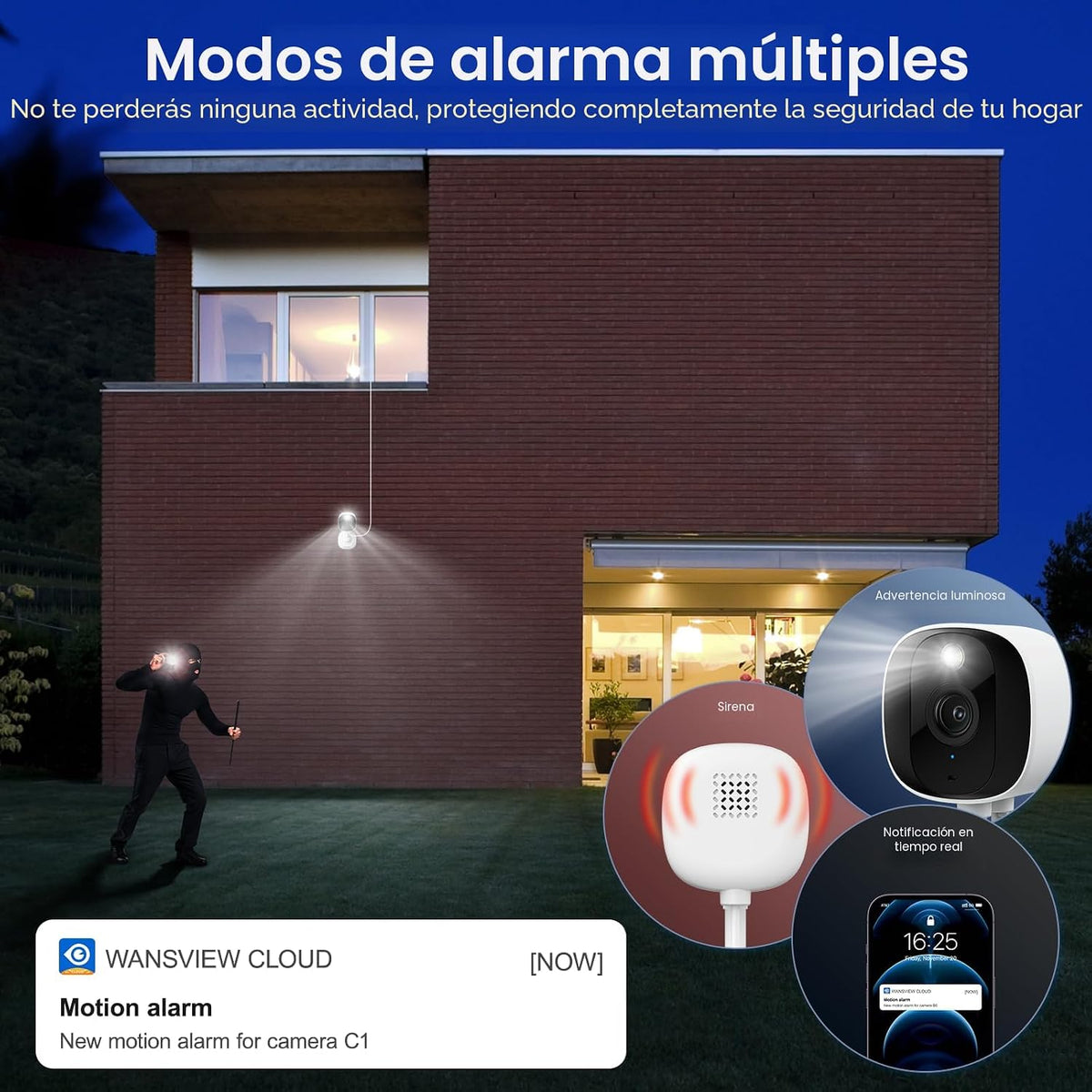 AOQEE - Cámaras 2K para seguridad del hogar, interiores\/exteriores...