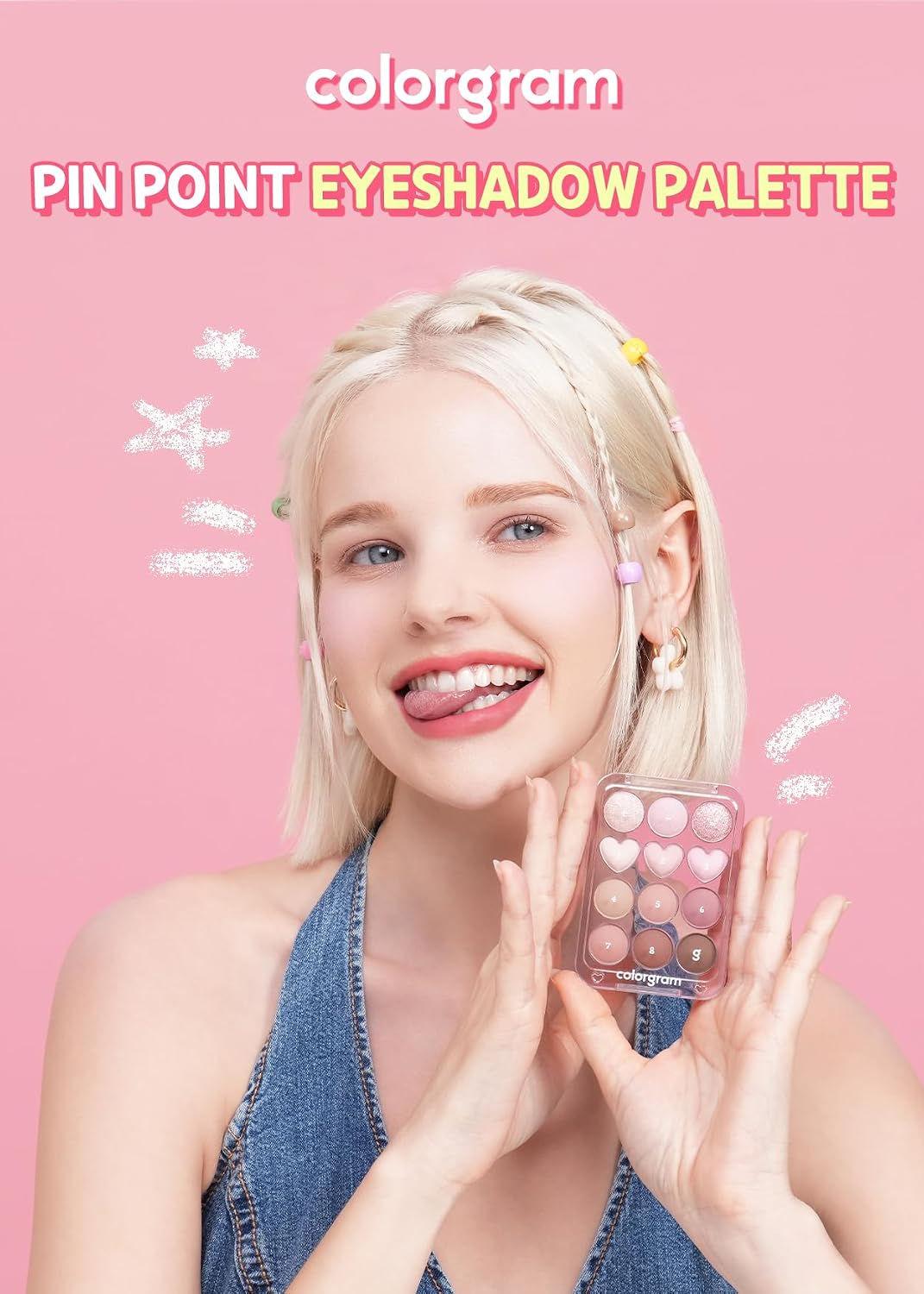 COLORGRAM Paleta de sombras de ojos Pin Point 01 Peach+Coral = | Ul...