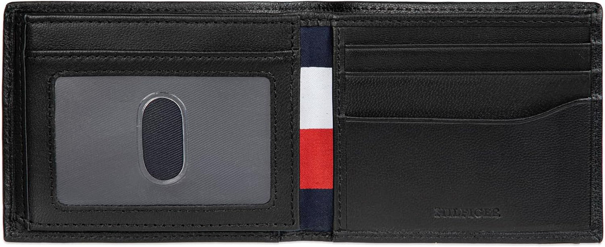 Tommy Hilfiger Cartera Passcase para hombre con ventana de identifi...