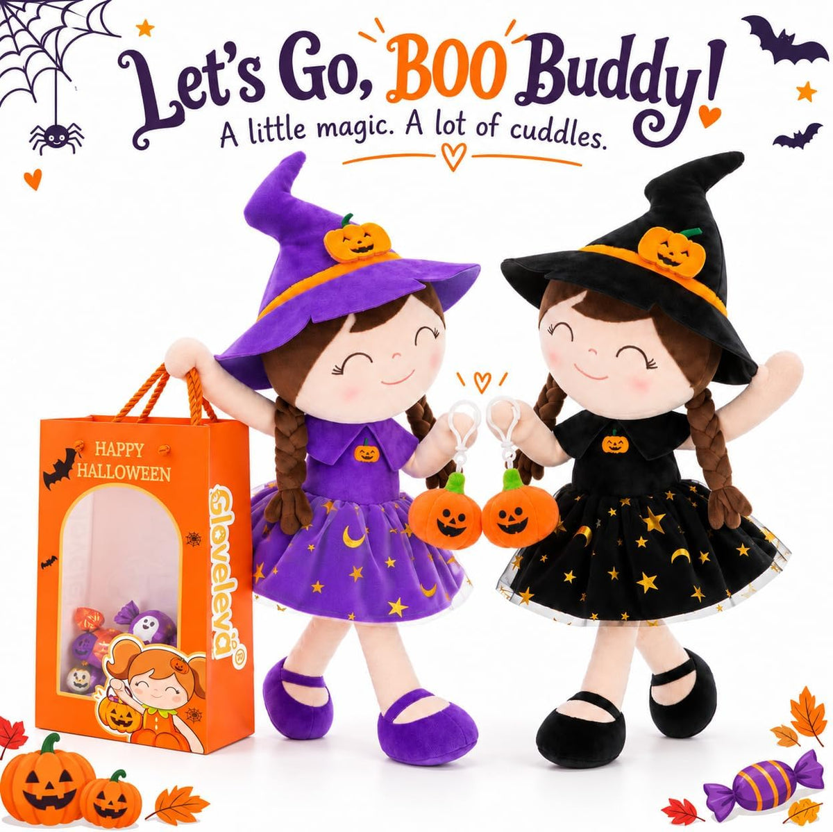 Gloveleya Juguete de peluche suave de Halloween, regalos para niña,...