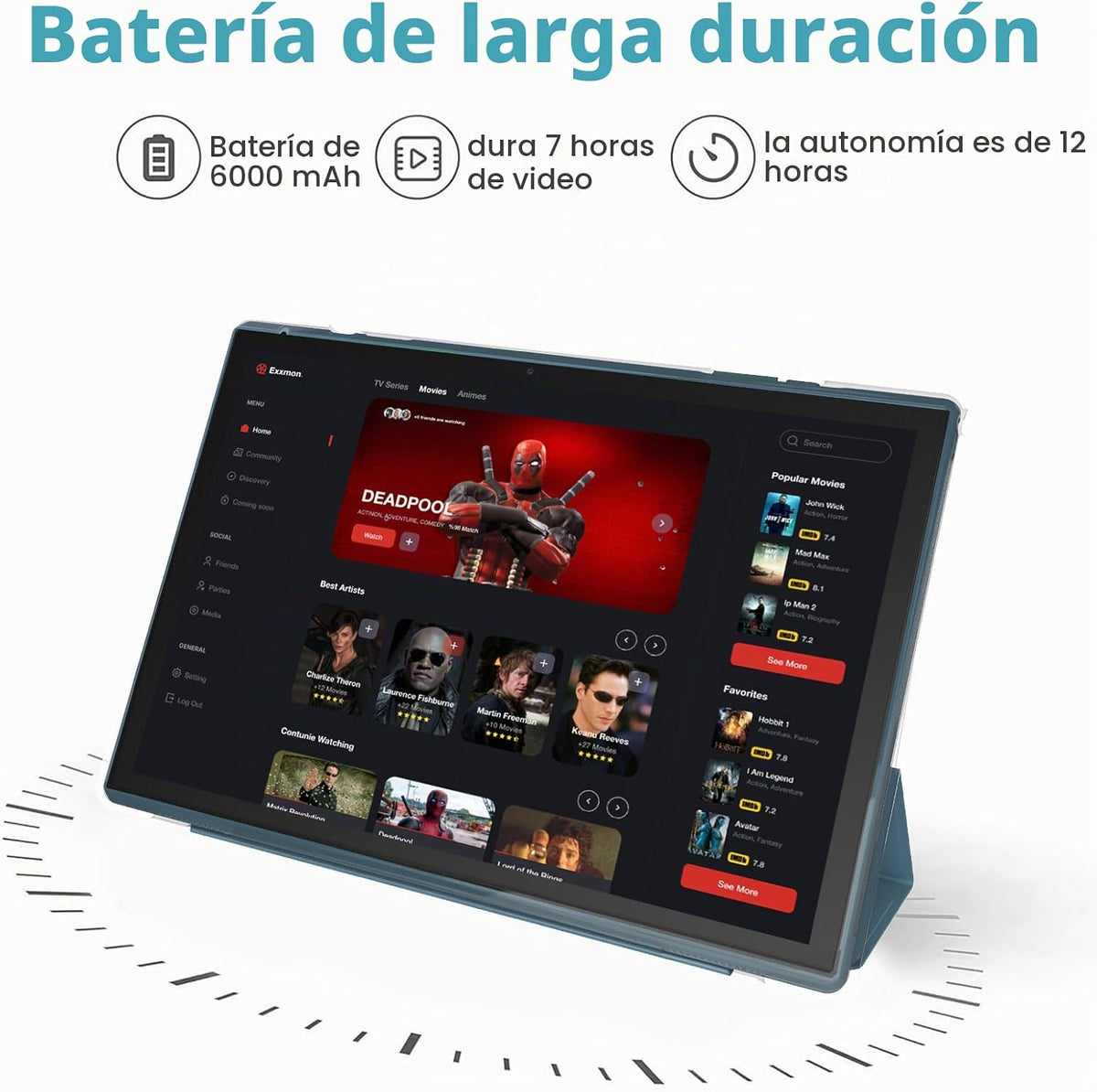 Tableta Android de 10 pulgadas con estuche Stylus Android 15 Tablet...