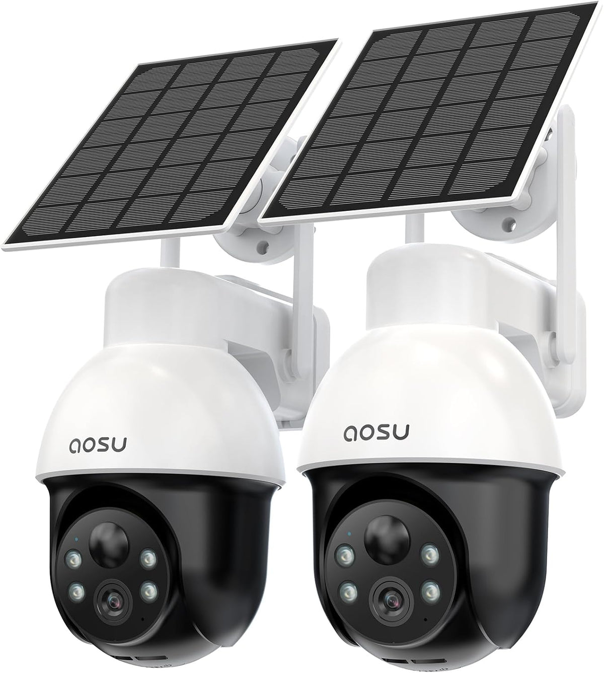 aosu 3K 5MP Cámara de seguridad solar inalámbrica PTZ al aire libre...