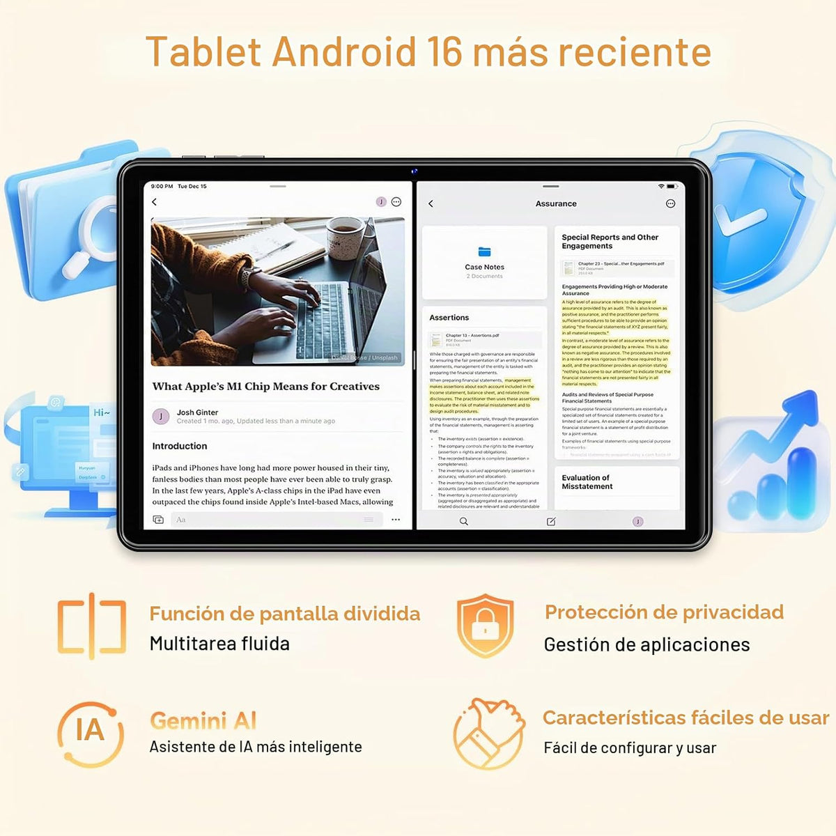 COTGOD Tablet 10 pulgadas, Android 16 Tablet, 26GB RAM 128GB ROM 2T...