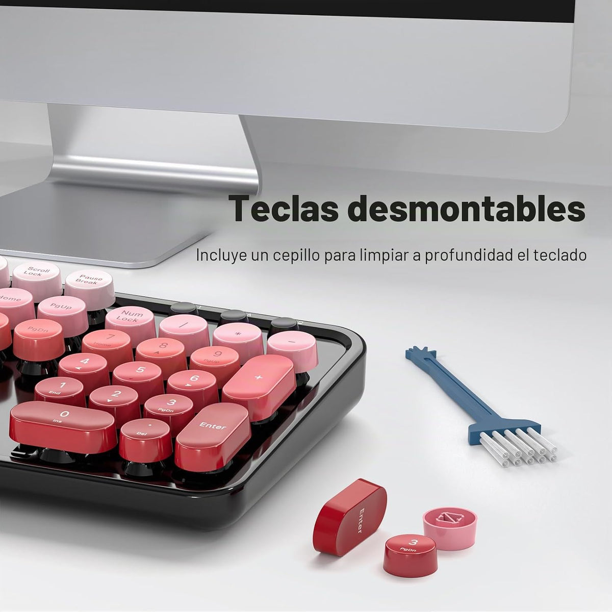 MOFII Combo de teclado y mouse inalámbricos, tamaño completo 2.4G,...