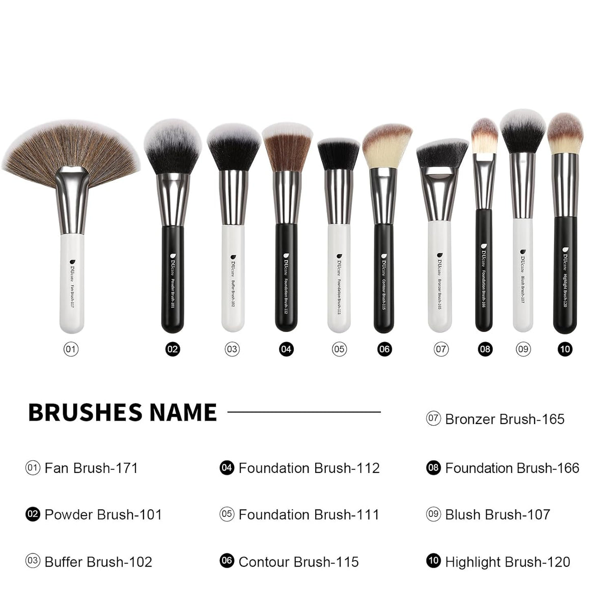 DUcare Juego de 31 brochas de maquillaje profesional con organizado...