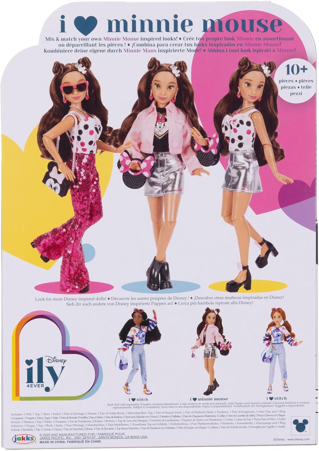 Disney ILY 4ever Muñecas de moda inspiradas en Minnie de 11.5 pulga...