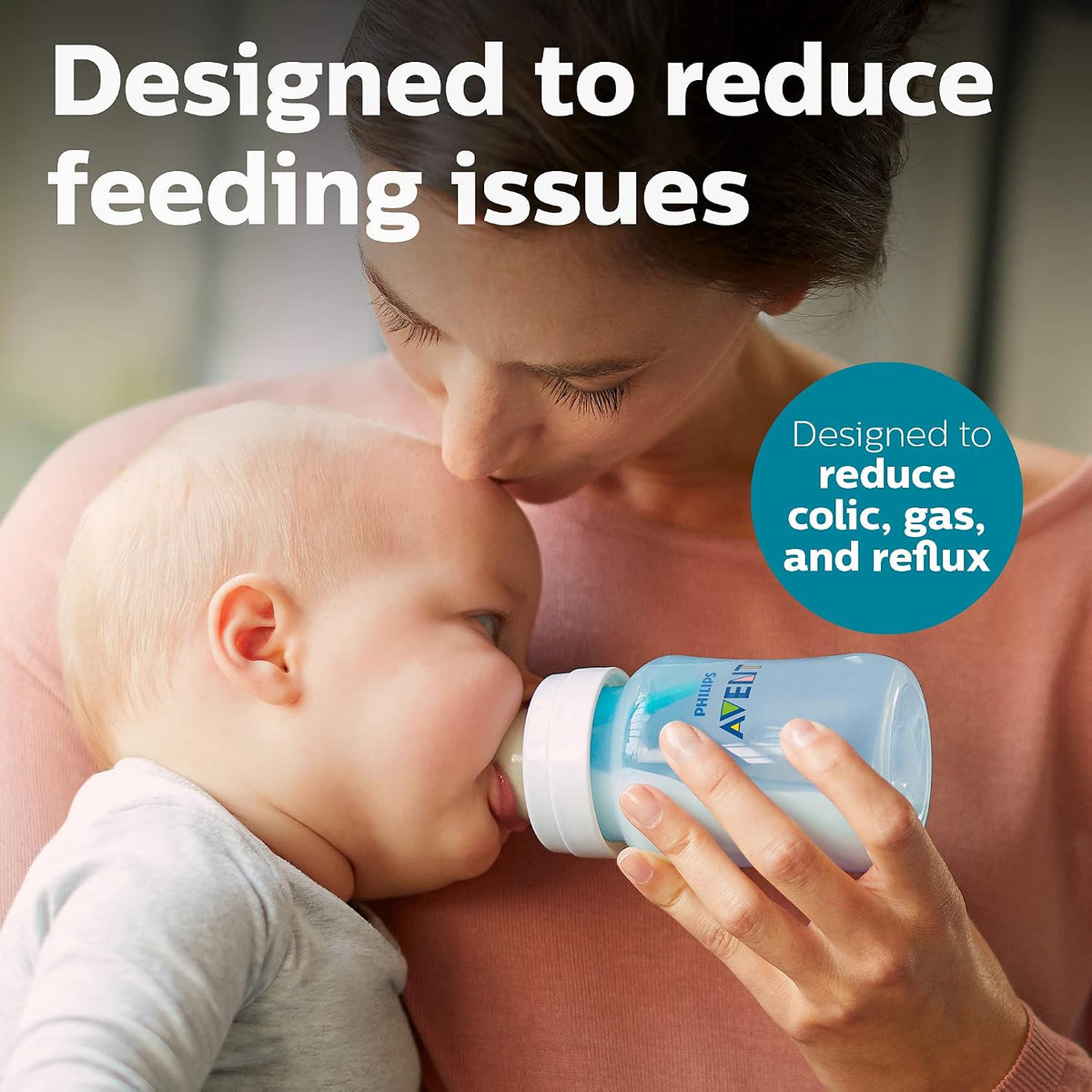Philips Avent Biberón anticólicos con ventilación AirFree, flujo me...