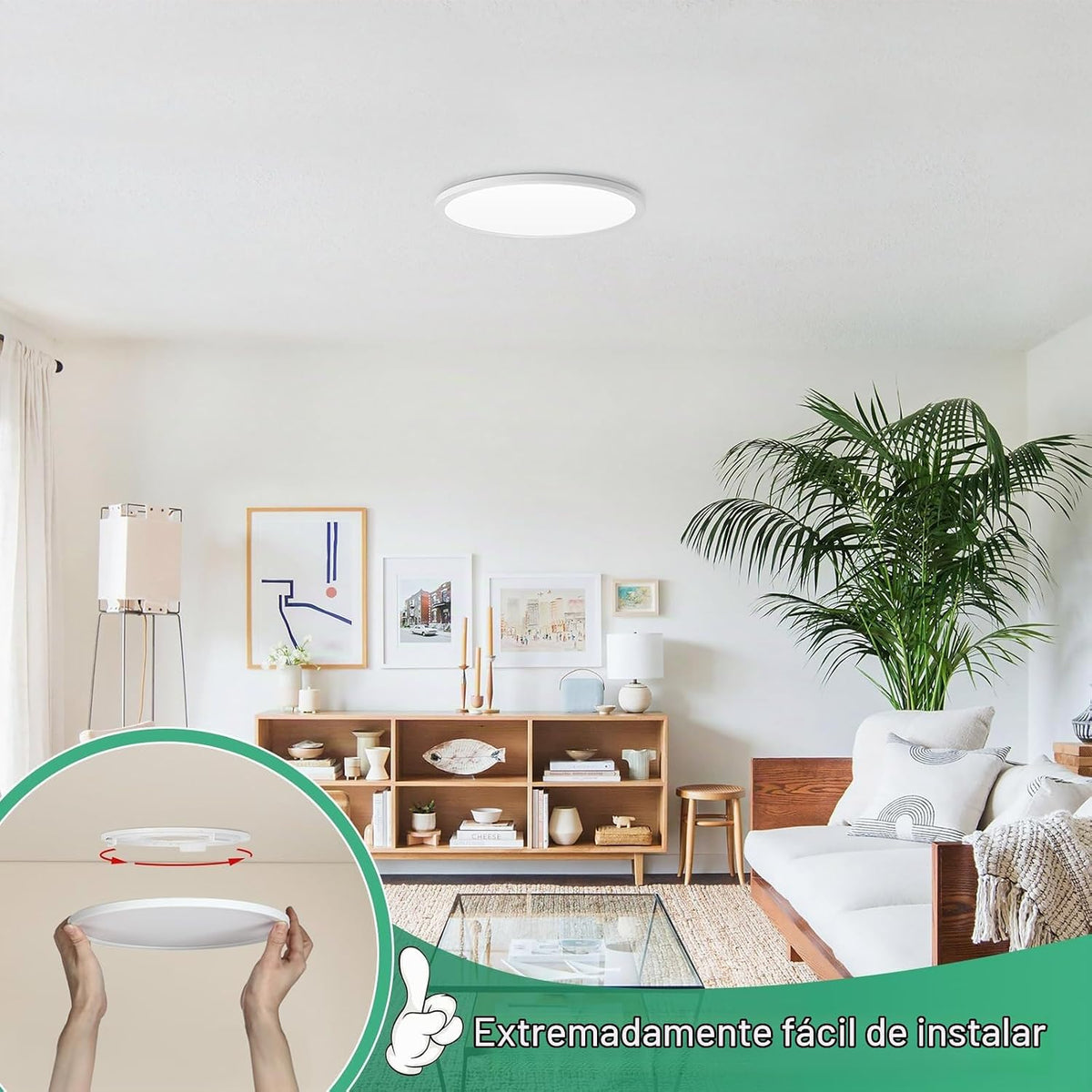 Brightever Lámpara de techo LED de montaje empotrado de 7 pulgadas...