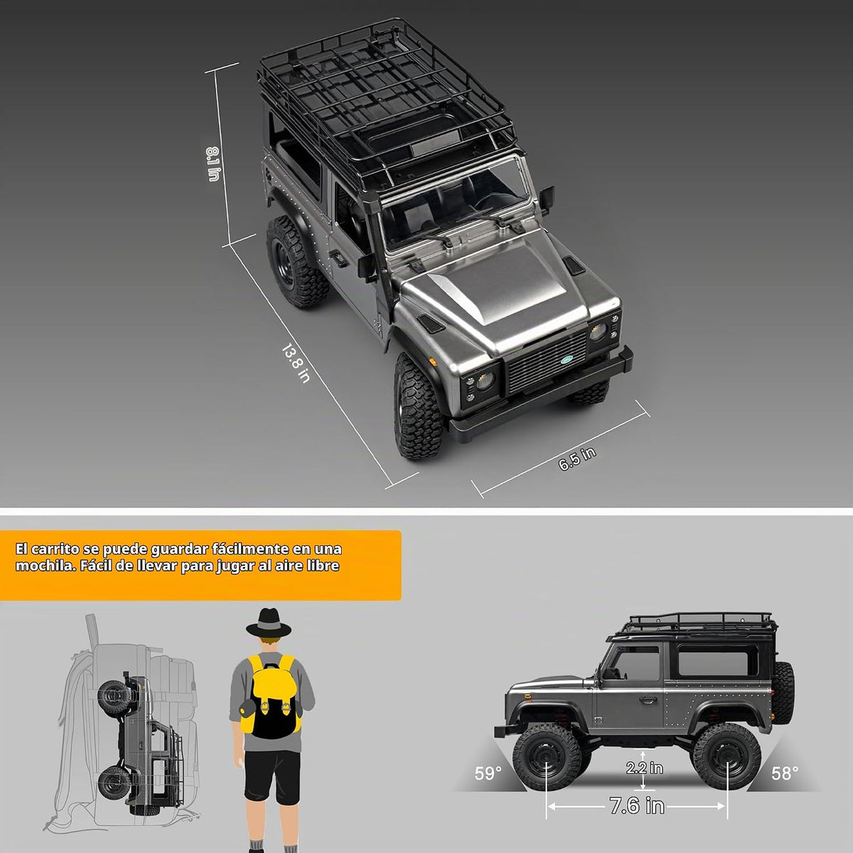 LEOSO MN 99s 1\/12 4WD RC Jeep Rock Crawler para adultos | Camión d...