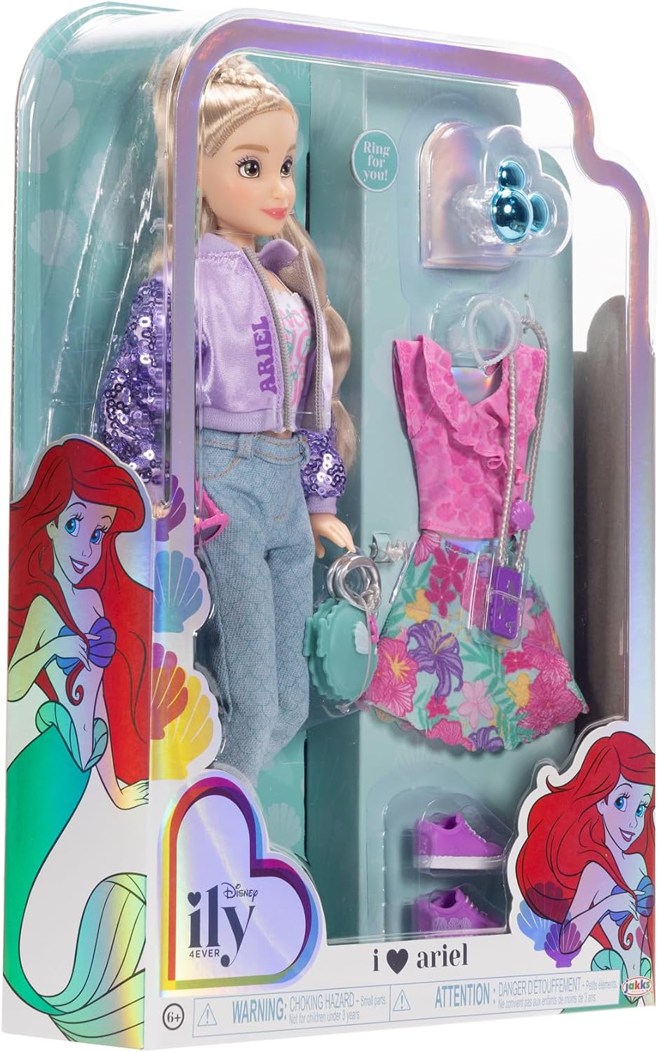 Disney ILY 4EVER Muñecas de moda Ariel de 11.5 pulgadas de alto con...