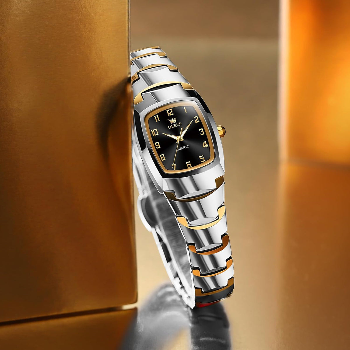 OLEVS Reloj Mujer Lujo Acero Inoxidable Pequeño Vestido de Muñeca I...