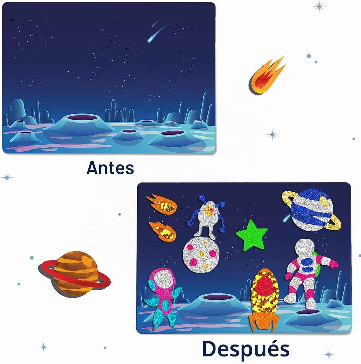 Skillmatics Foil Fun Space, kit de actividades artísticas de alumin...