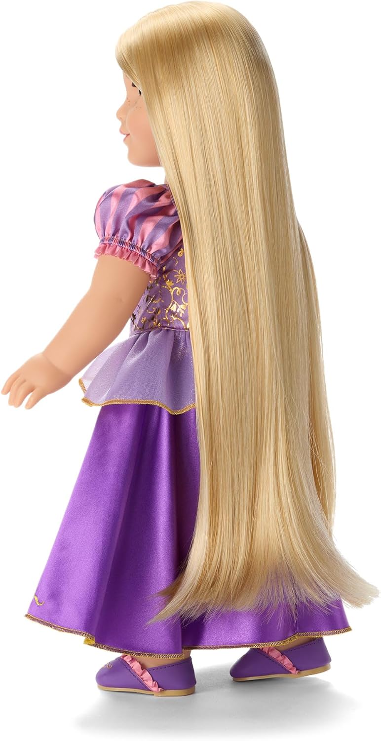 American Girl, Disney, Rapunzel, muñeca de 18 pulgadas, pelo largo...