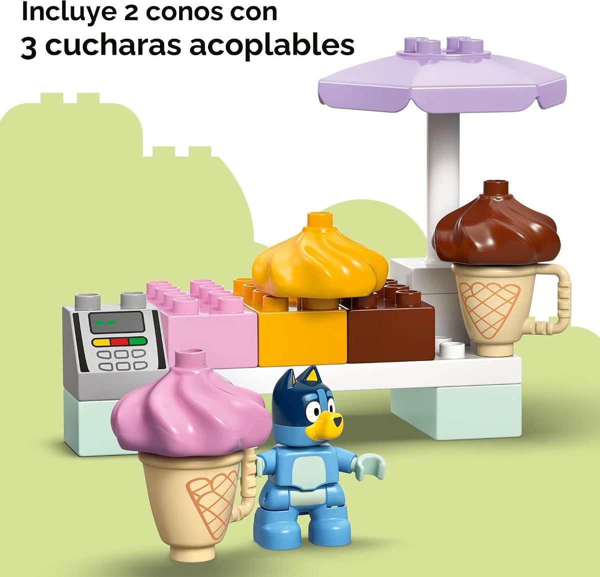 LEGO DUPLO Bluey Ice Cream Trip with Bluey - Juguete para niños peq...