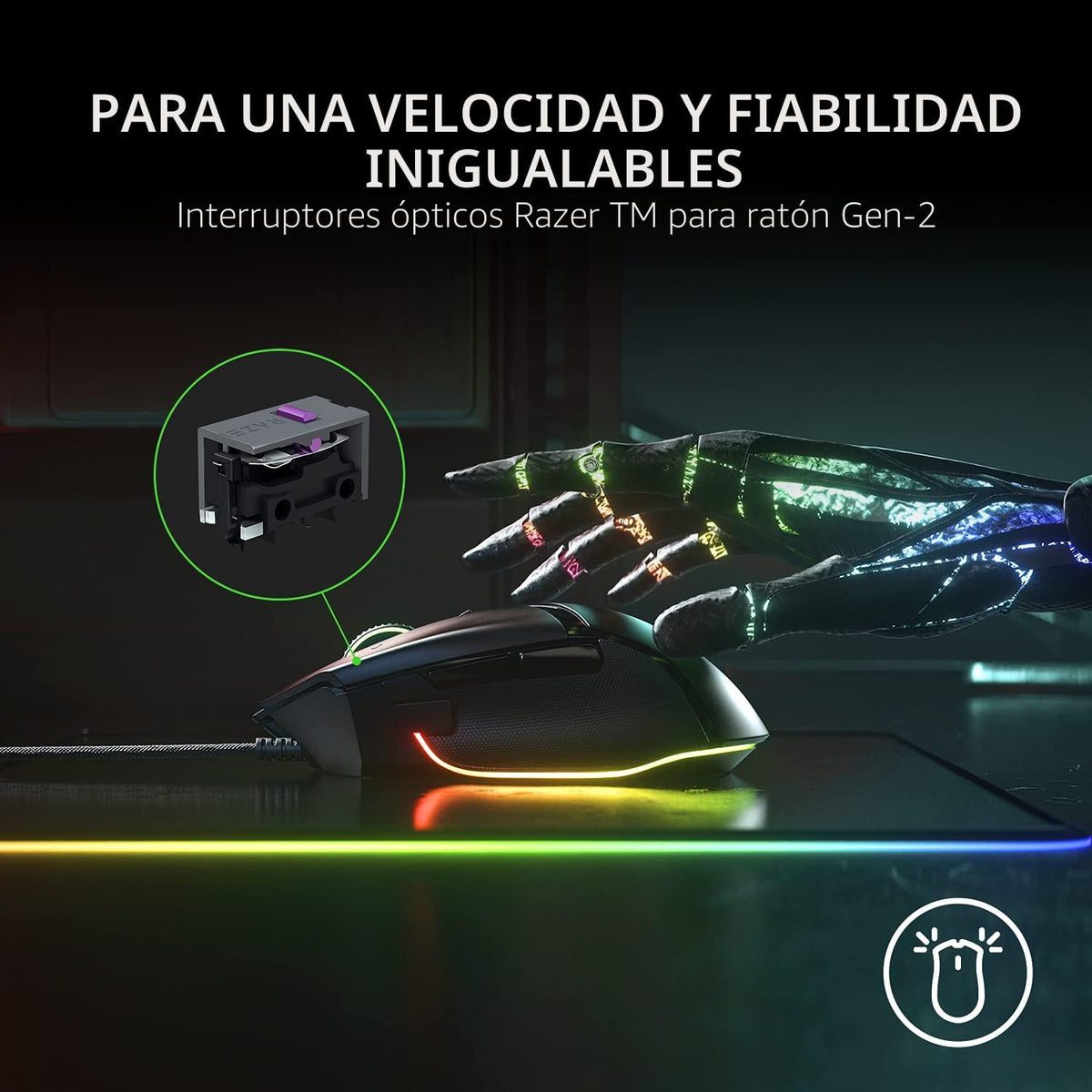 Razer Basilisk V3 - Ratón ergonómico con cable para juegos