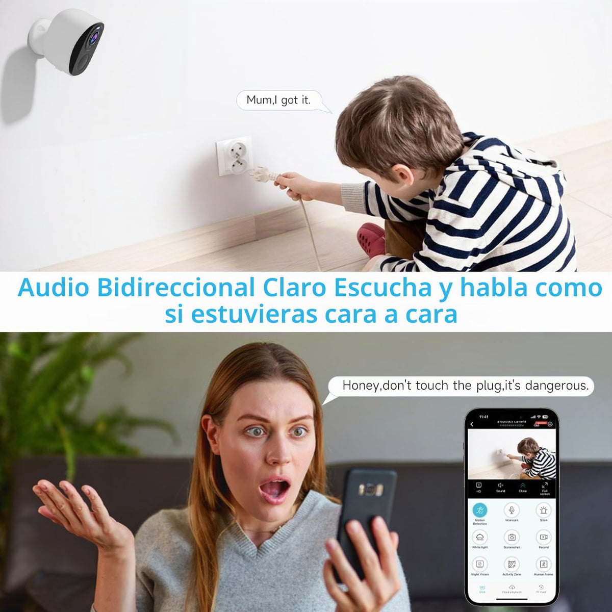 Rraycom 4pc cámaras de seguridad inalámbricas al aire libre con bat...