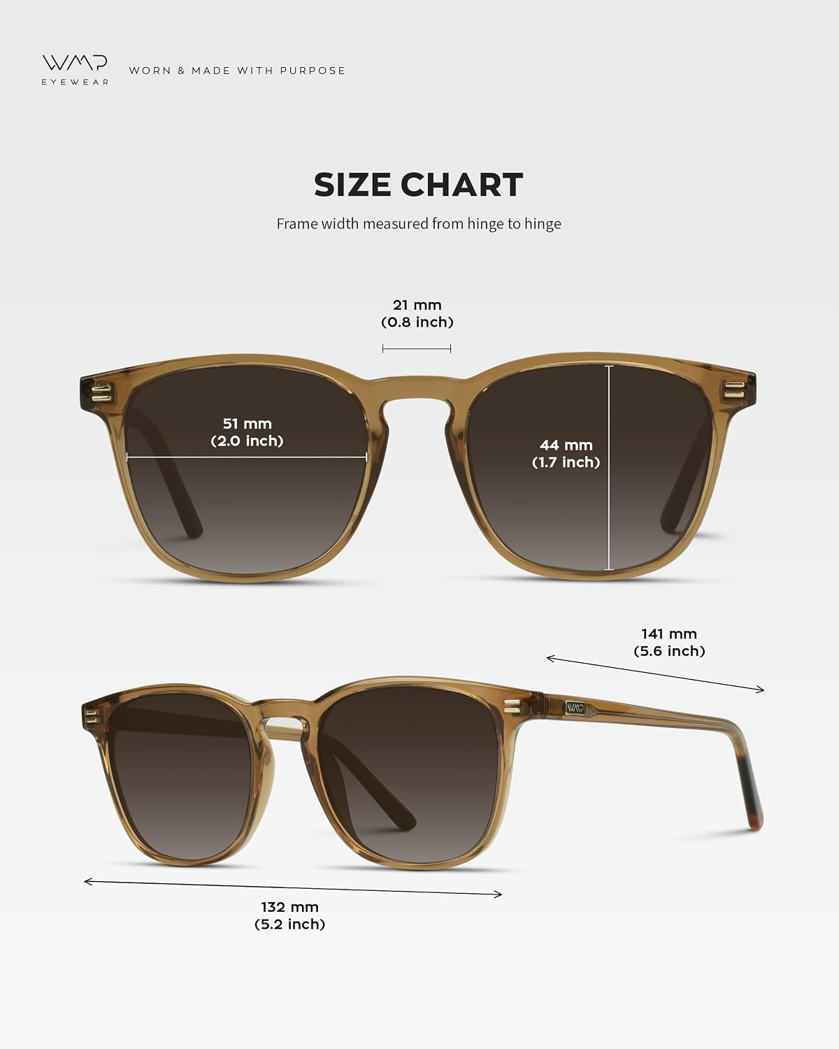 WMP Eyewear - Gafas de sol polarizadas modernas y redondas para hom...