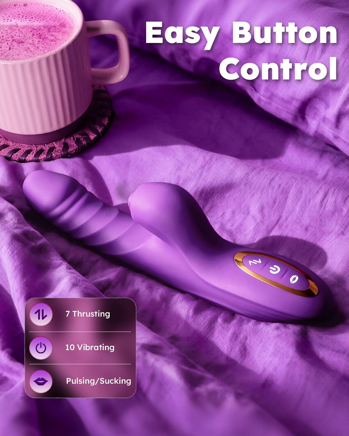 Toendi Thrusting Consolador Conejo Vibrador para Mujeres, Vibradore...