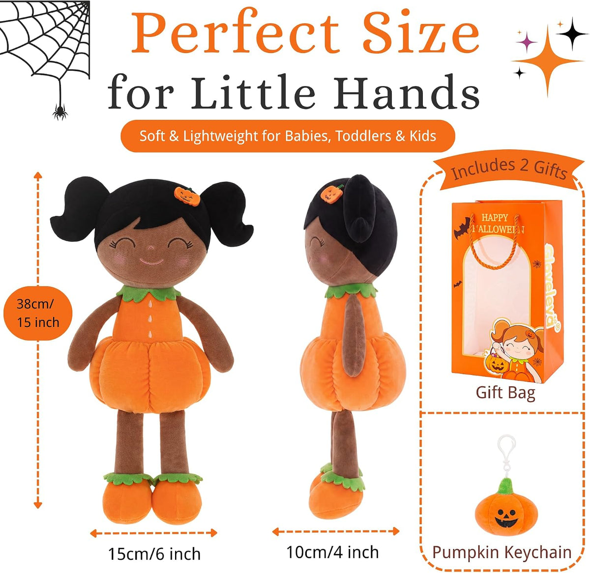 Gloveleya Juguete suave para Halloween, regalos para niña, muñeca d...