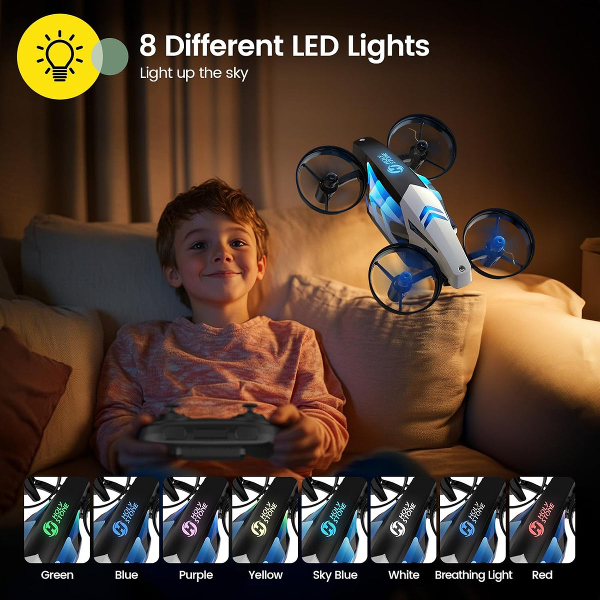 Holy Stone HS210T Drones para niños, 2 en 1 MINI Drone de interior...