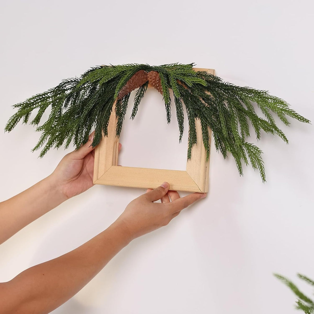 20 ramas de pino Norfolk artificiales de 18 pulgadas para Navidad |...