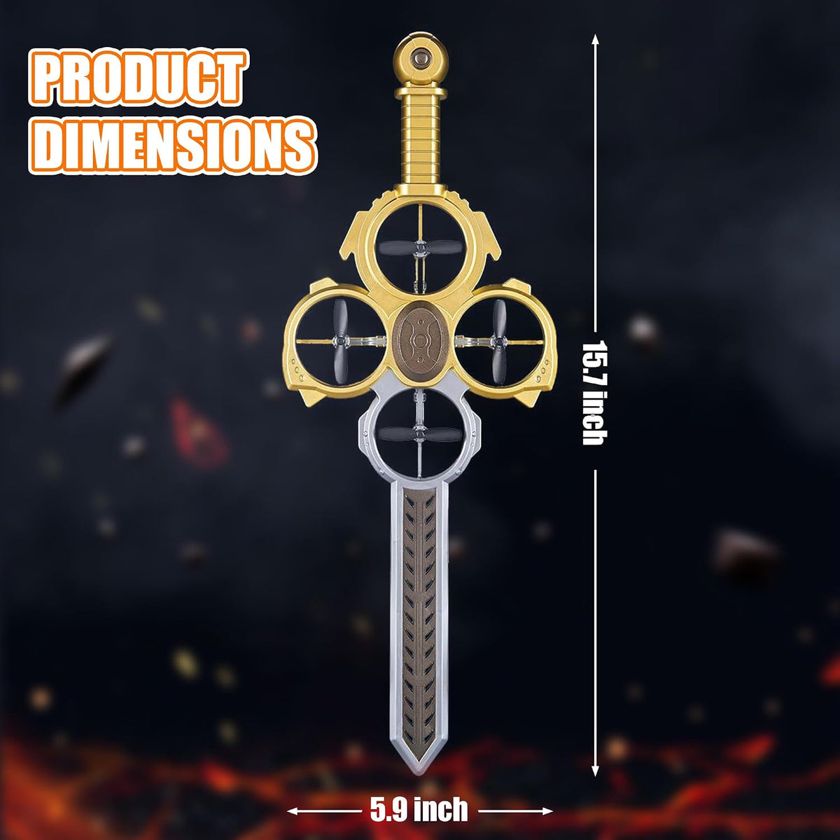 Virellia Drone RC con espada voladora mejorada con luces LED colori...