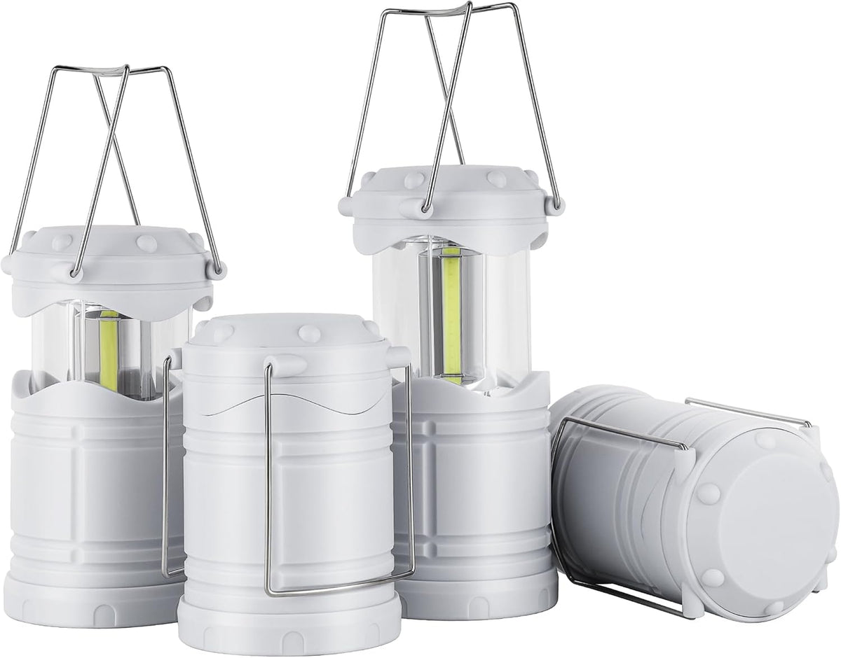 Lichamp Linterna LED de camping, paquete de 4 linternas alimentadas...