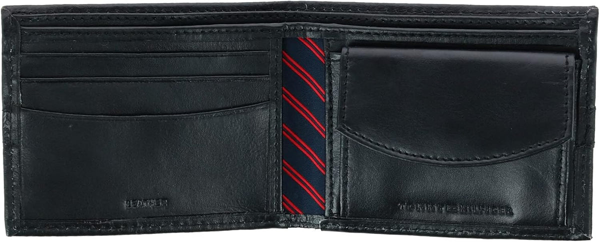 Tommy Hilfiger Cartera Passcase para hombre con ventana de identifi...