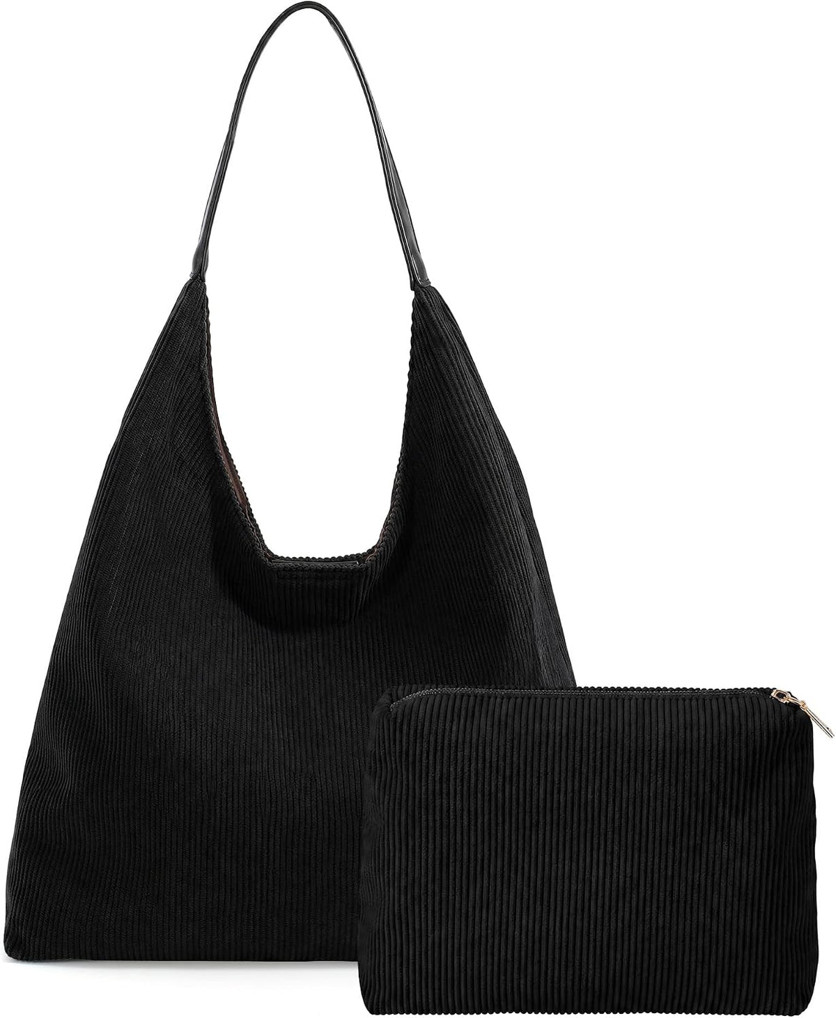 XquiziFit Bolso Hobo para mujer, bolsa de mano de pana holgada para...