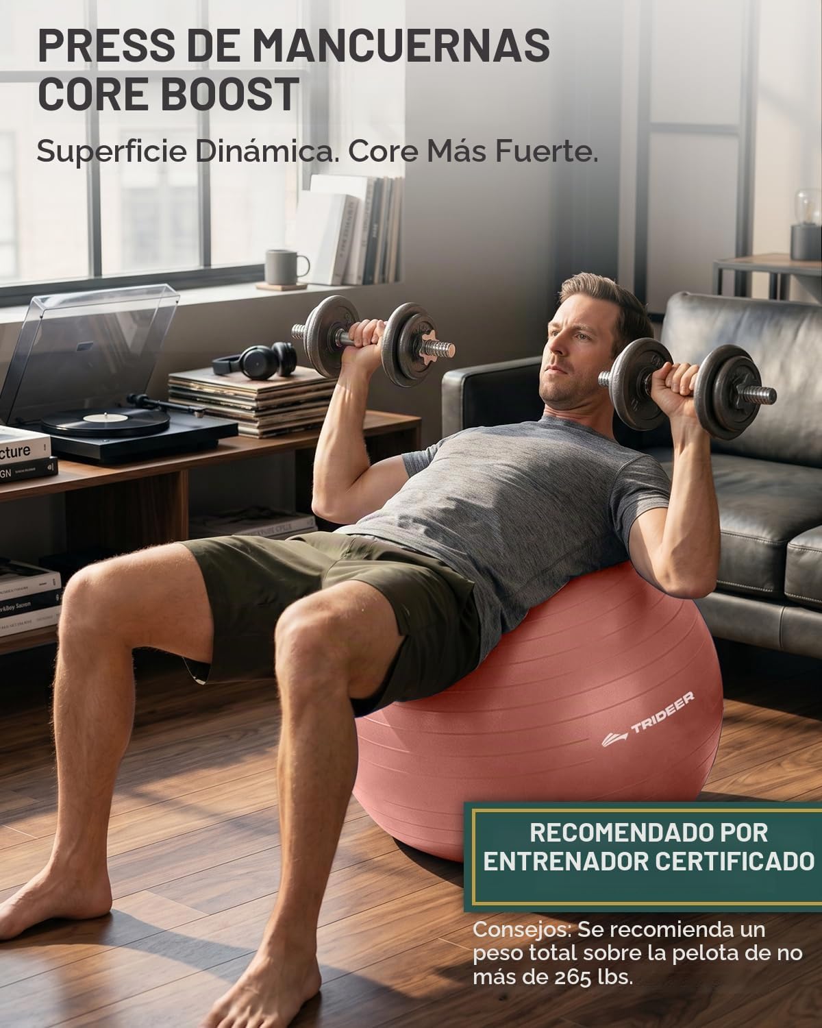 Trideer Pelota de yoga para ejercicio, embarazo, pelota de ejercici...