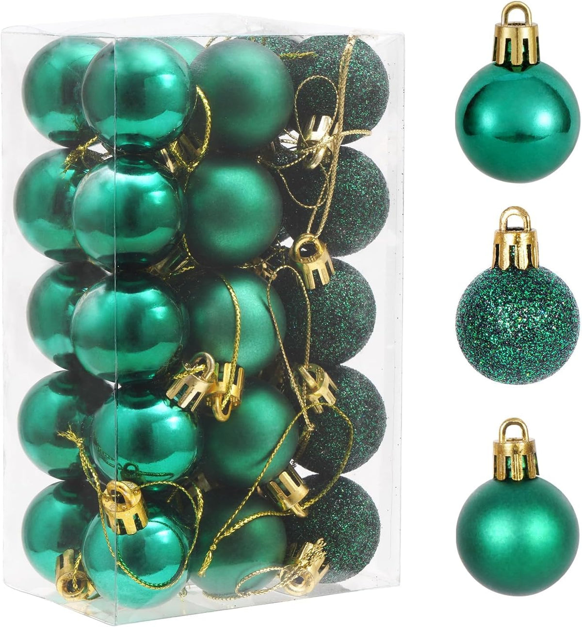 Adornos de bola de Navidad de 30 quilates, decoración de árbol de N...