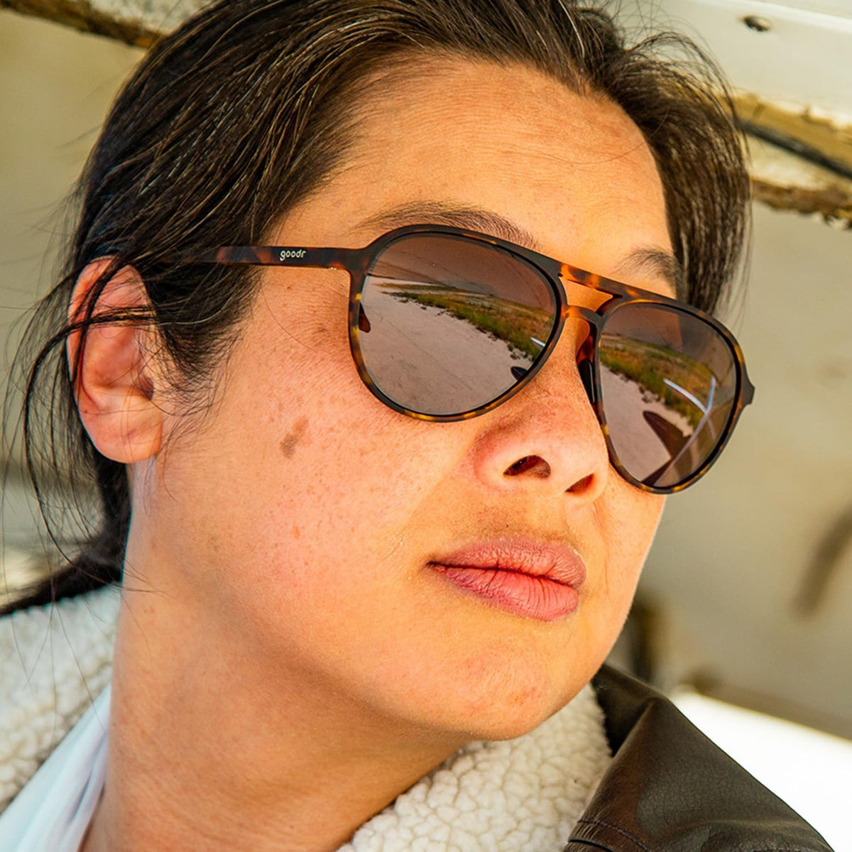 goodr Gafas de sol polarizadas Mach G para mujer y hombre | Marco d...