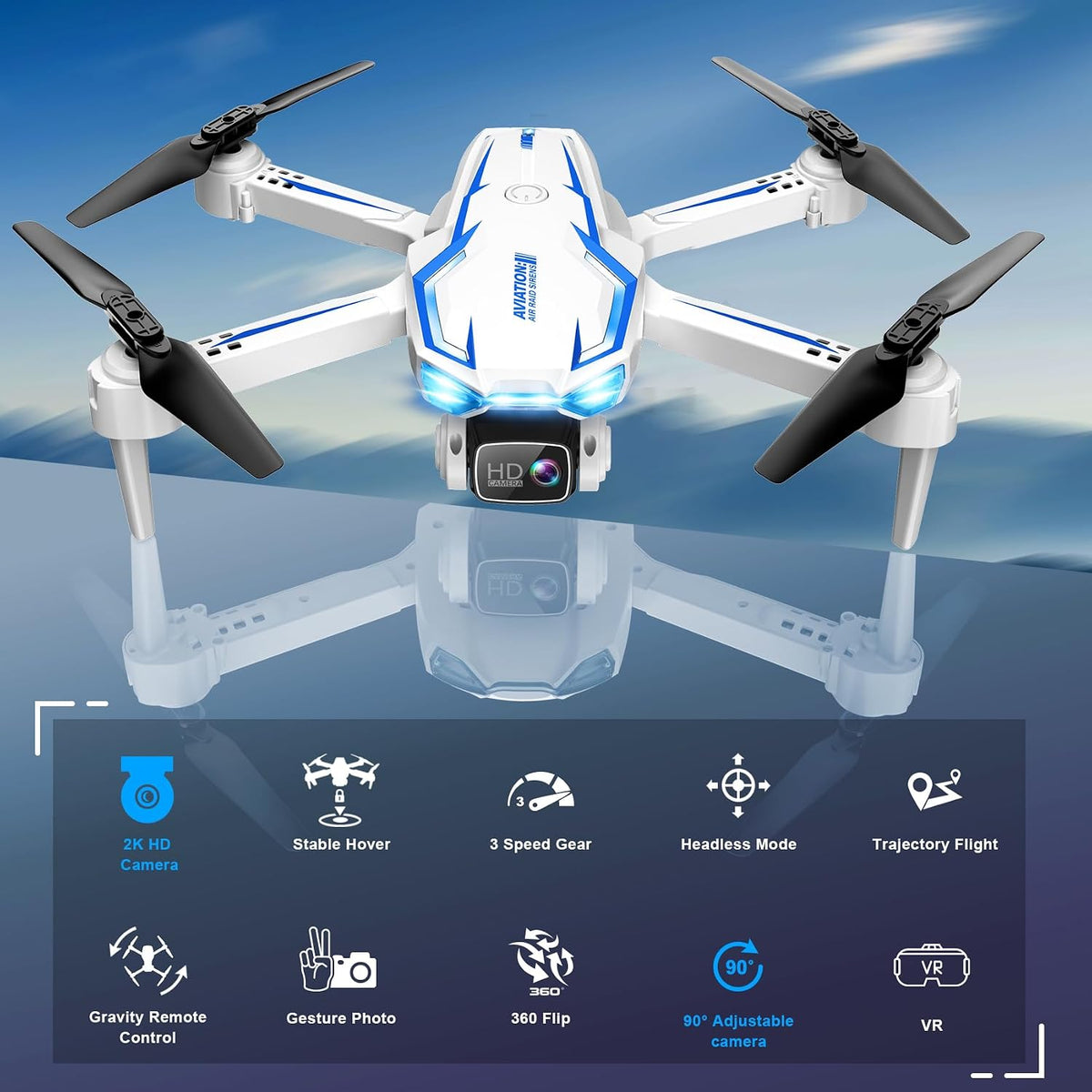 Vehículos aéreos no tripulados para niños, dron con cámara, cuadric...